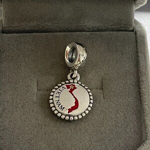 Pandora Vietnam Flag Map Pendant Exclusive Charm
